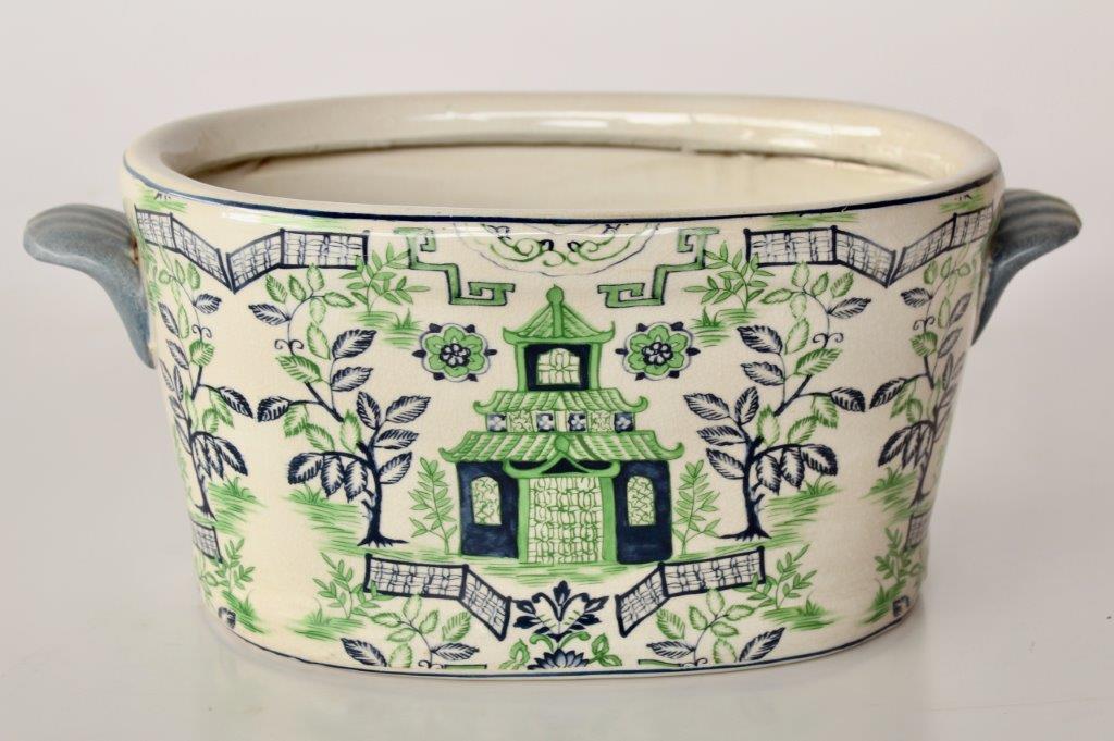 Medium Green & Blue Pagoda Foot Bath